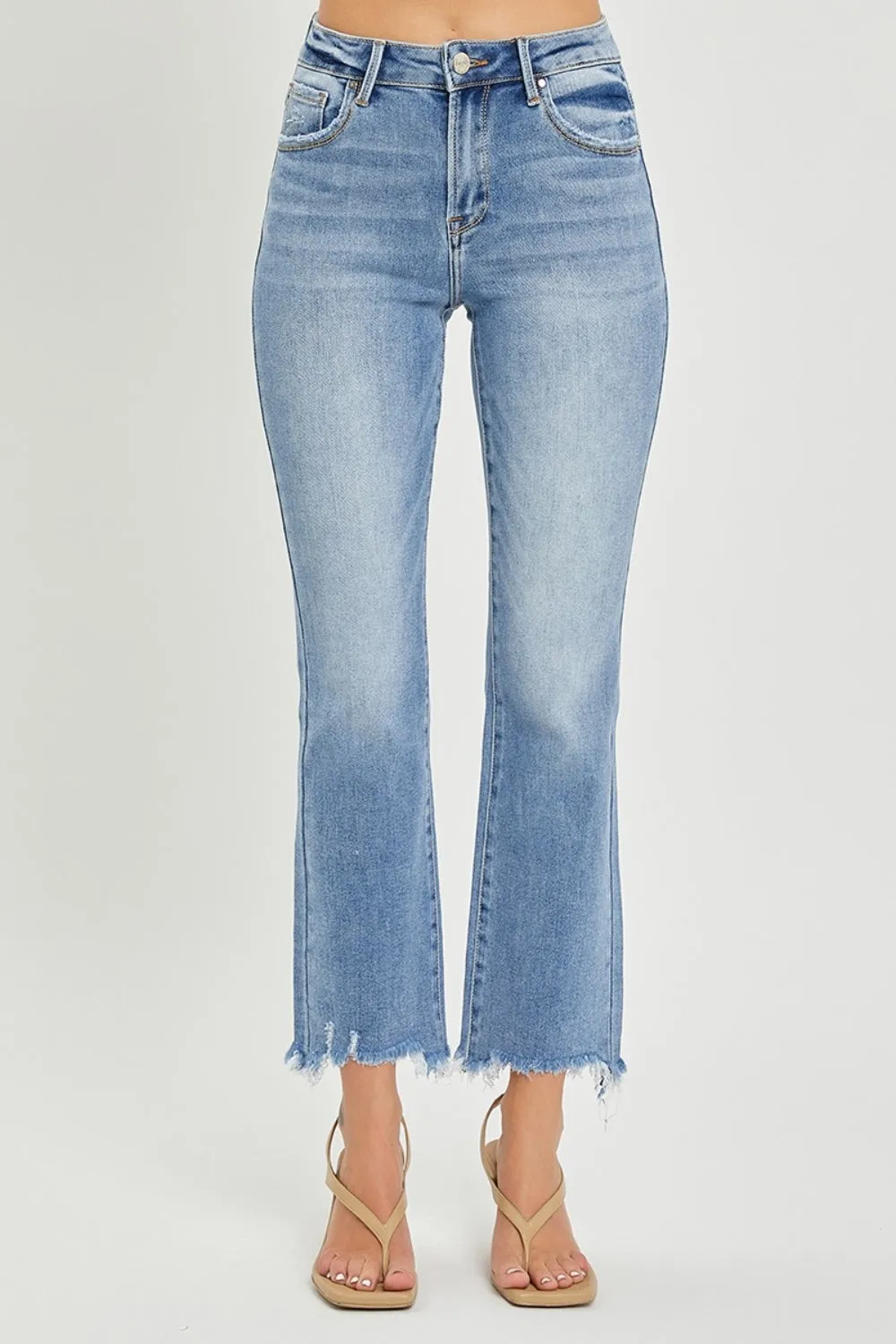 Cropped Straight Jeans by RISEN