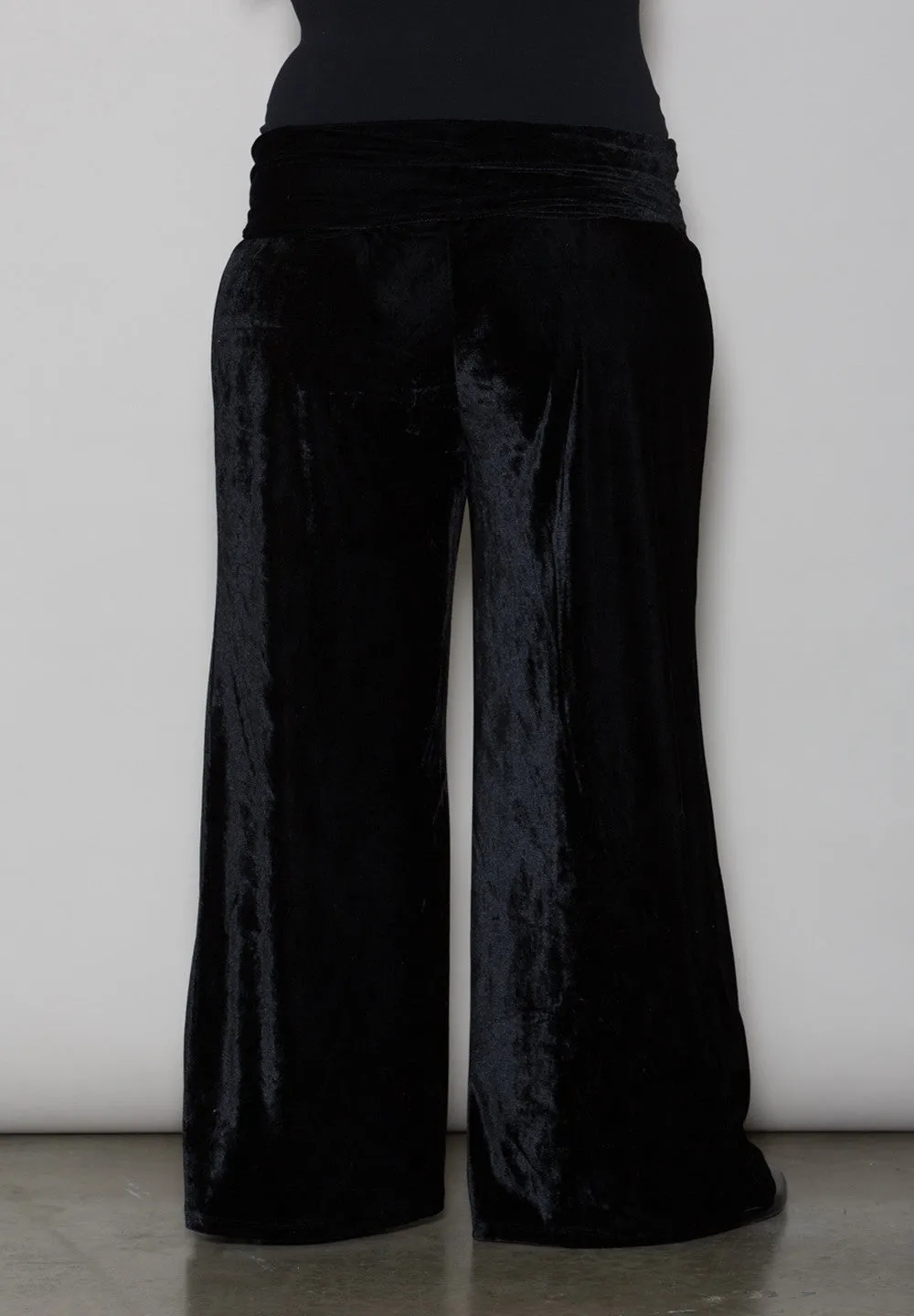 Crushed Velvet Palazzo Pants