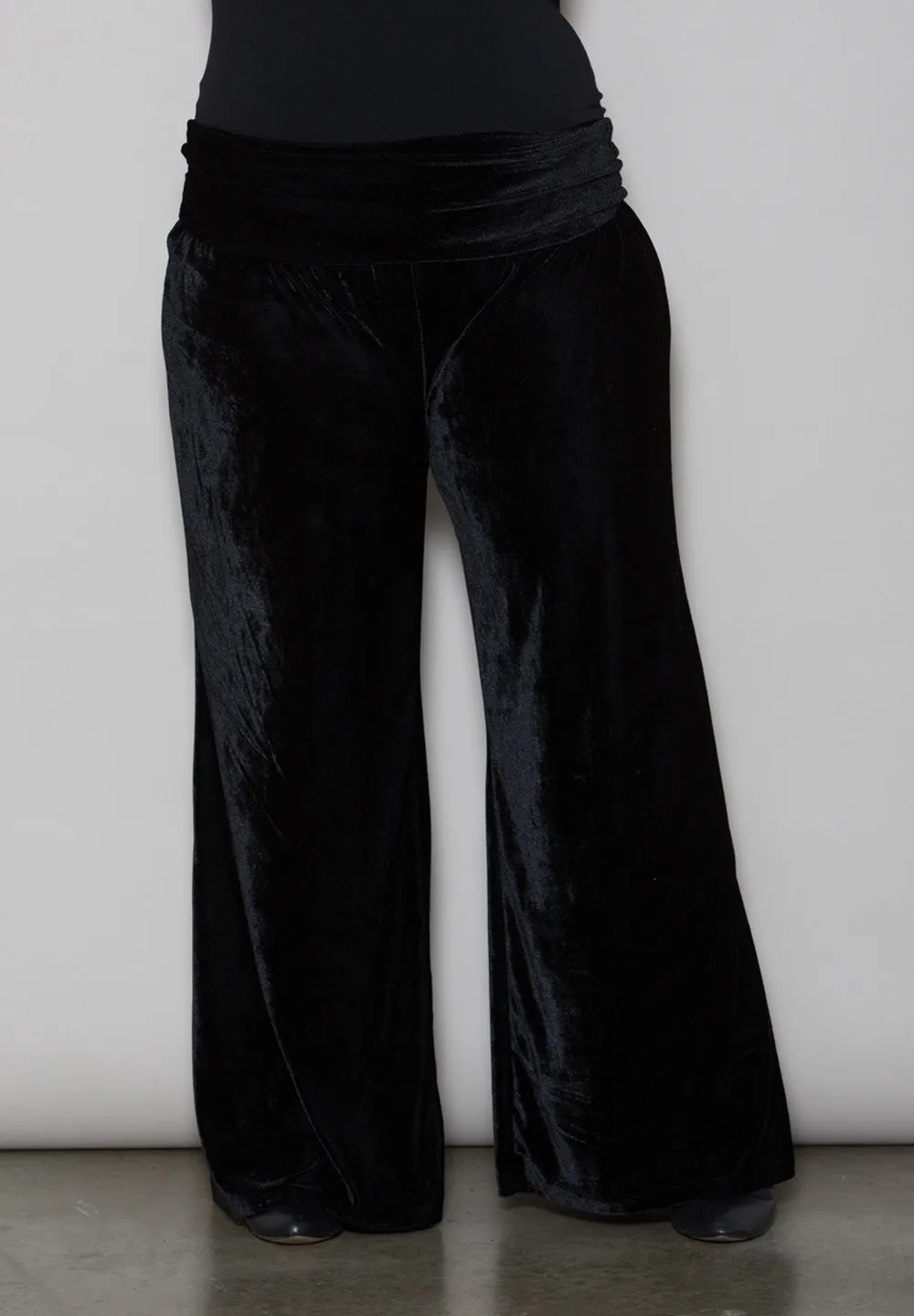 Crushed Velvet Palazzo Pants