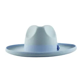 Dallas Pencil Brim Fedora - Light Blue