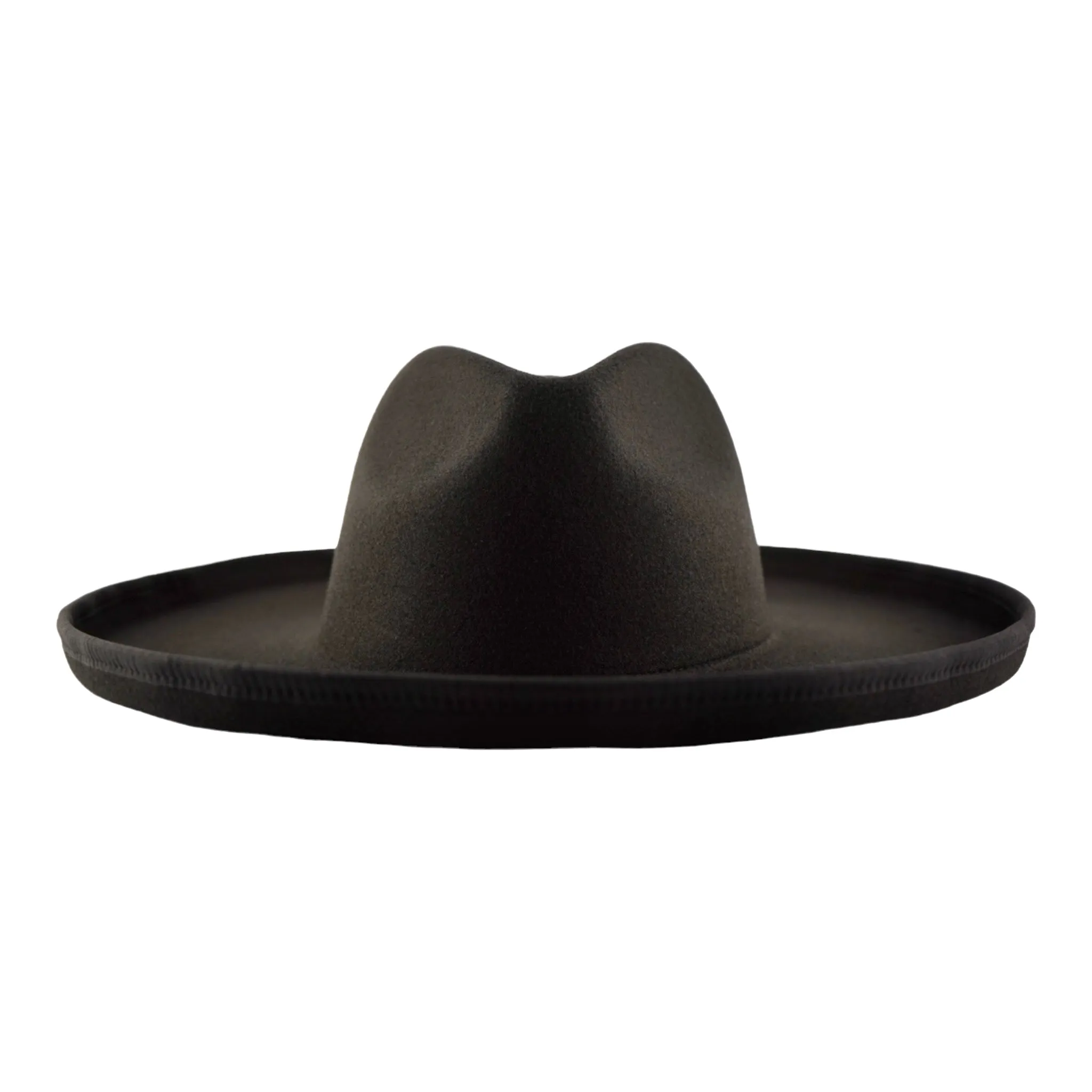 Dallas Plain Pencil Brim Fedora - Black