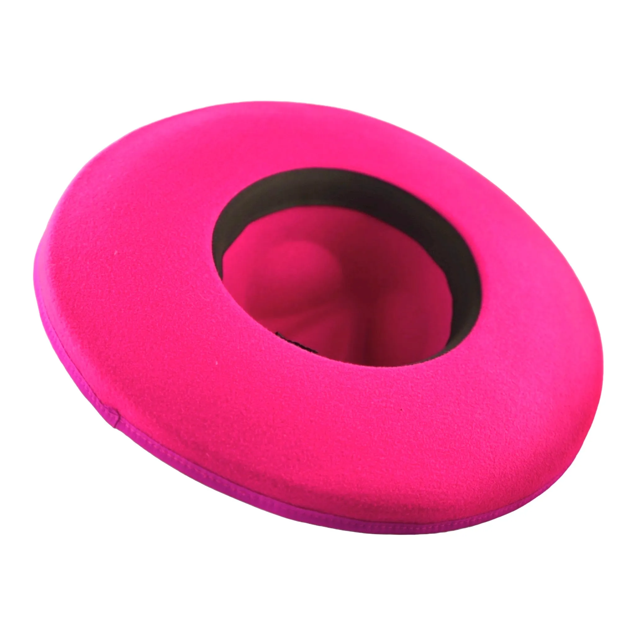 Dallas Plain Pencil Brim Fedora - Fuchsia