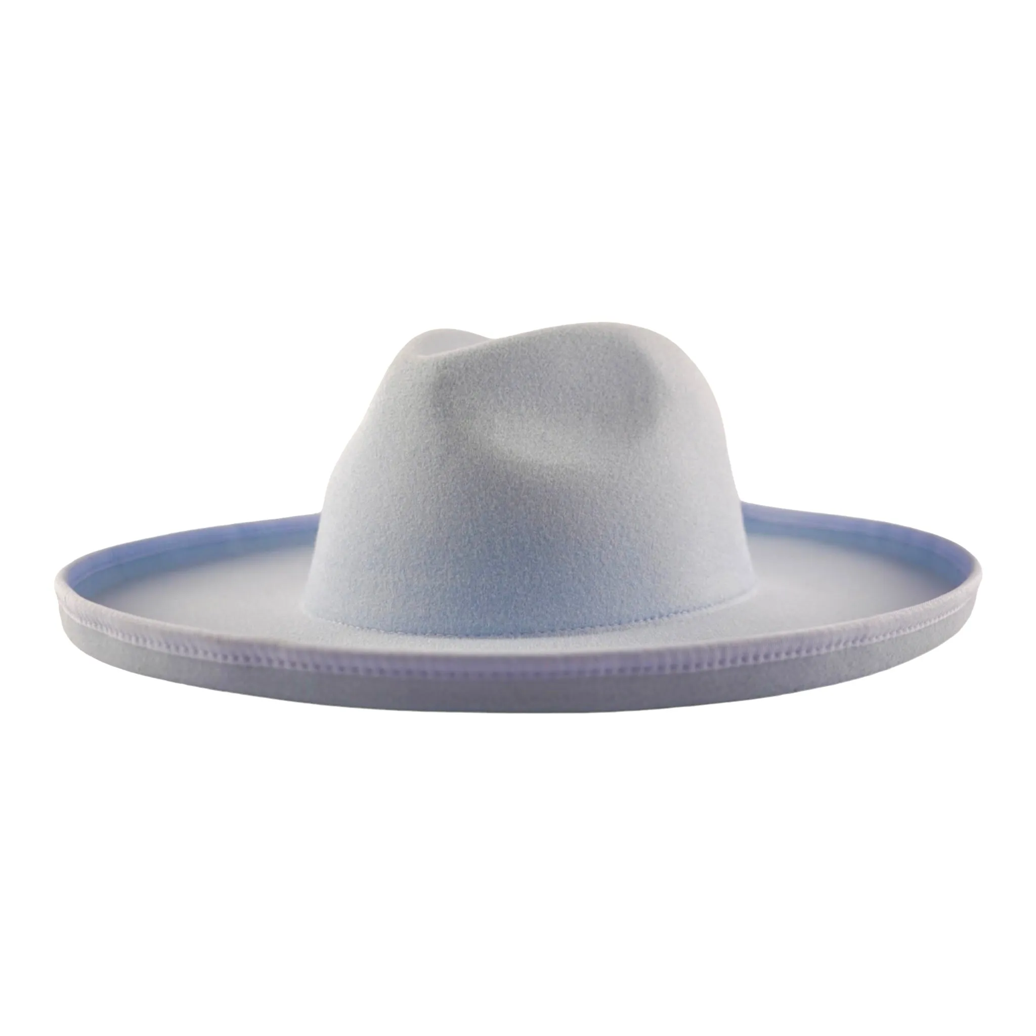 Dallas Plain Pencil Brim Fedora - Light Blue