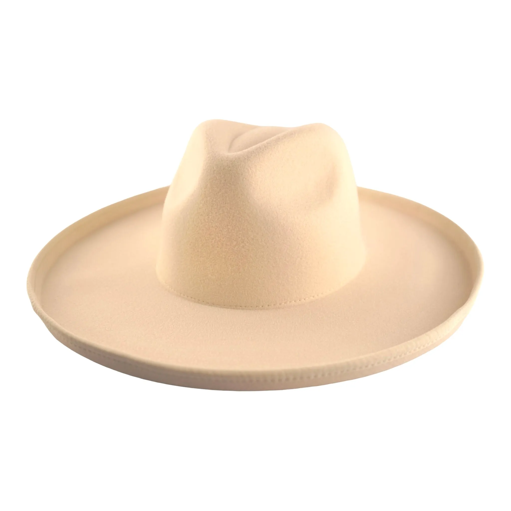 Dallas Plain Pencil Brim Fedora - Off White