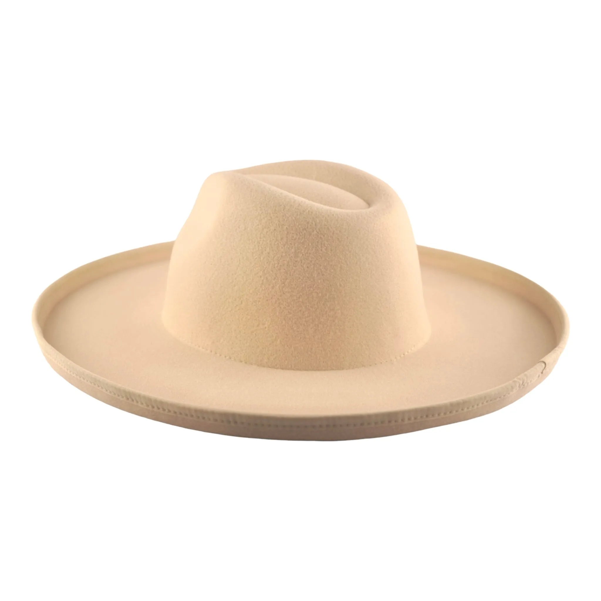 Dallas Plain Pencil Brim Fedora - Off White