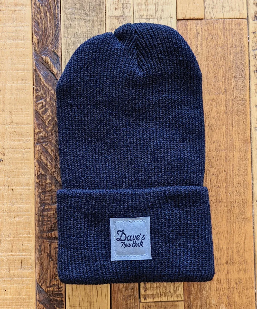 Dave's New York Kids' & Toddler Vintage Logo Beanie - Navy