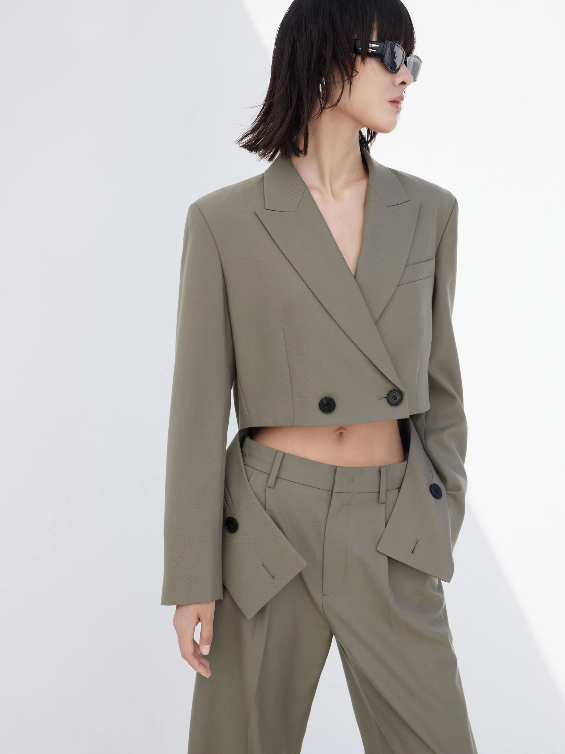 Deconstructed Hem Blazer