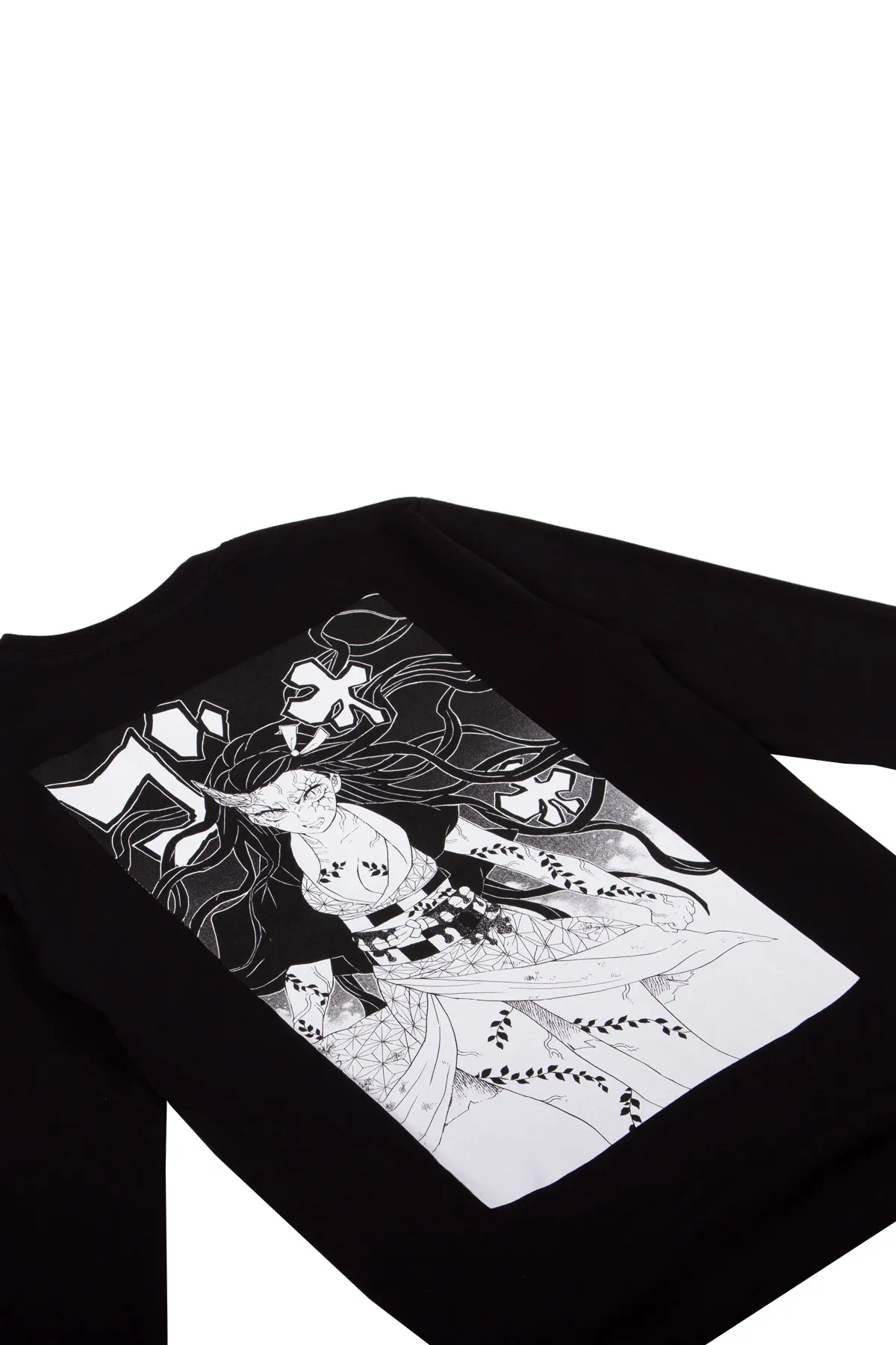 Demon Slayer: Kimetsu no Yaiba Nezuko Long Sleeve Tee - Black