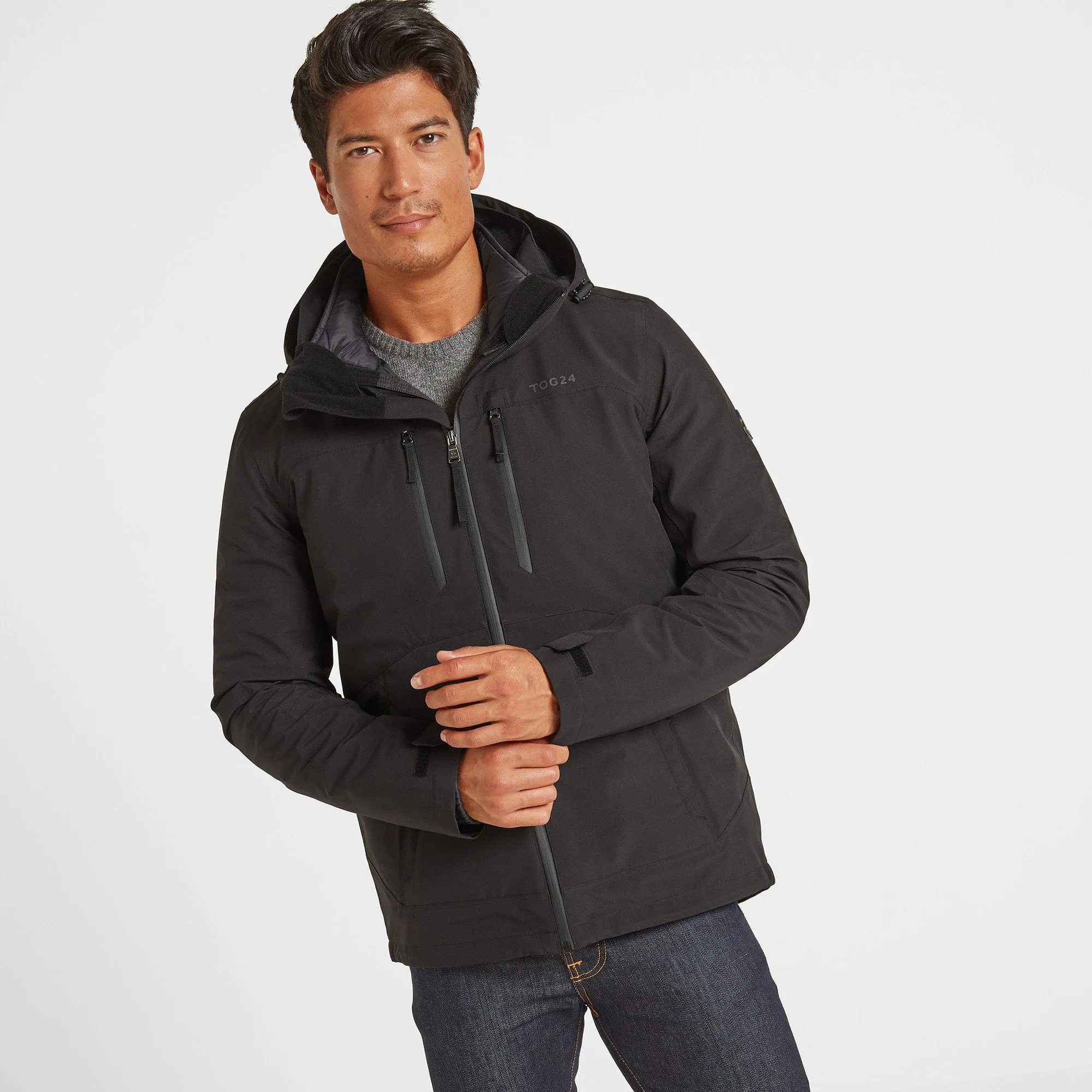 Denton Mens 3-in-1 Waterproof Jacket - Black