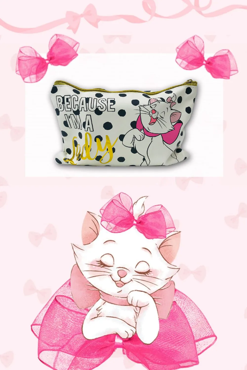 Disney Aristocats Marie Cosmetic Bag/Pencil Case