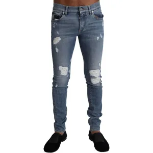 Dolce & Gabbana Elegant Light Blue Skinny Denim Pants