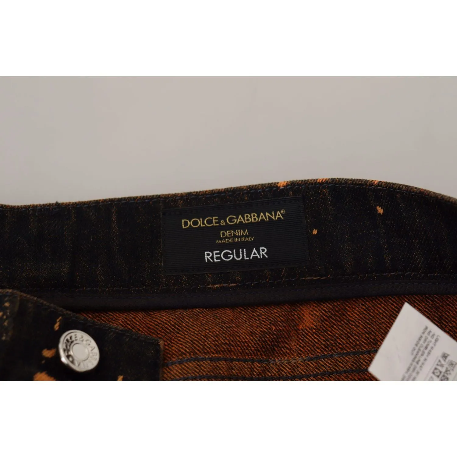 Dolce & Gabbana Golden Ash Cotton Denim Pants