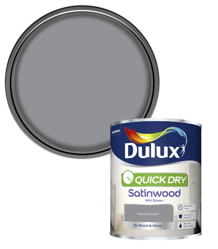 Dulux Quick Dry Satinwood Paint - 750ml