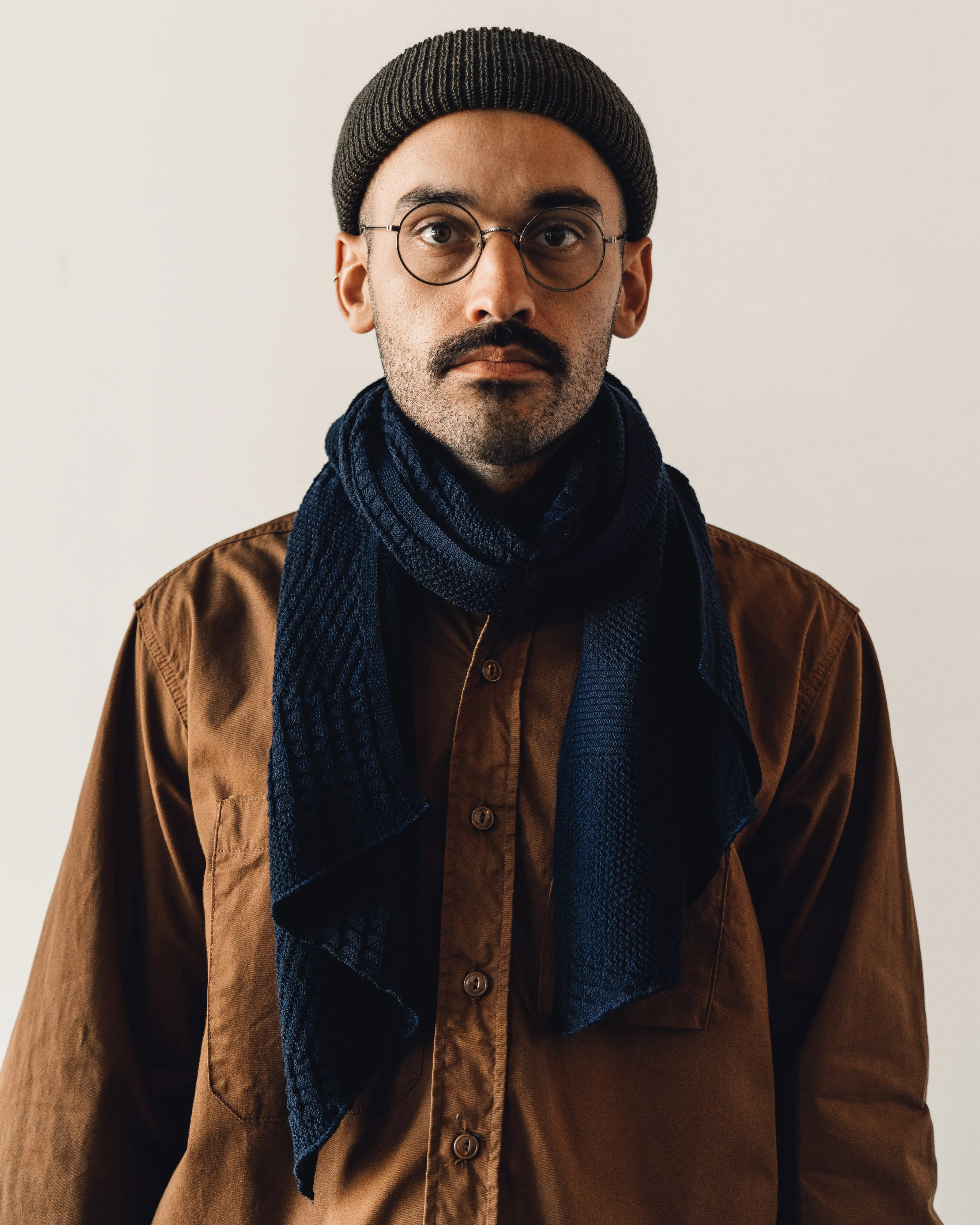 Engineered Garments Knit Scarf, Navy