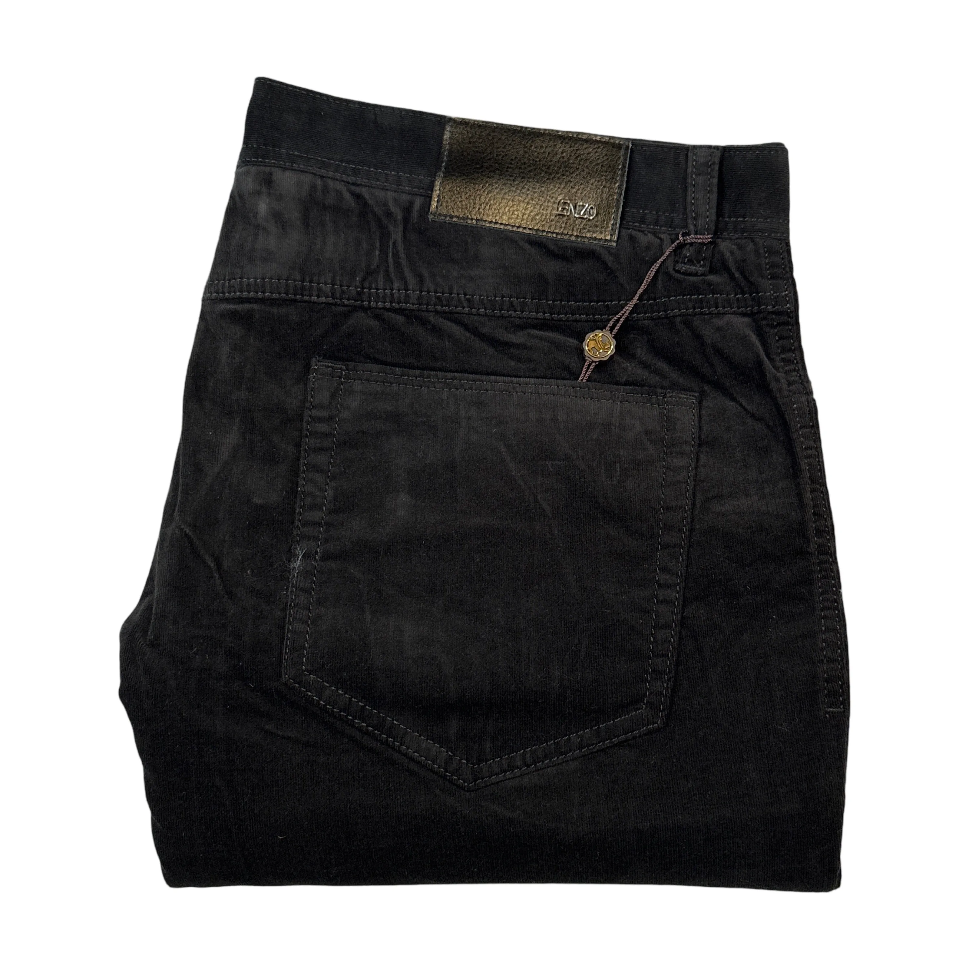 Enzo Alpha-388 Black Velour High End Pants