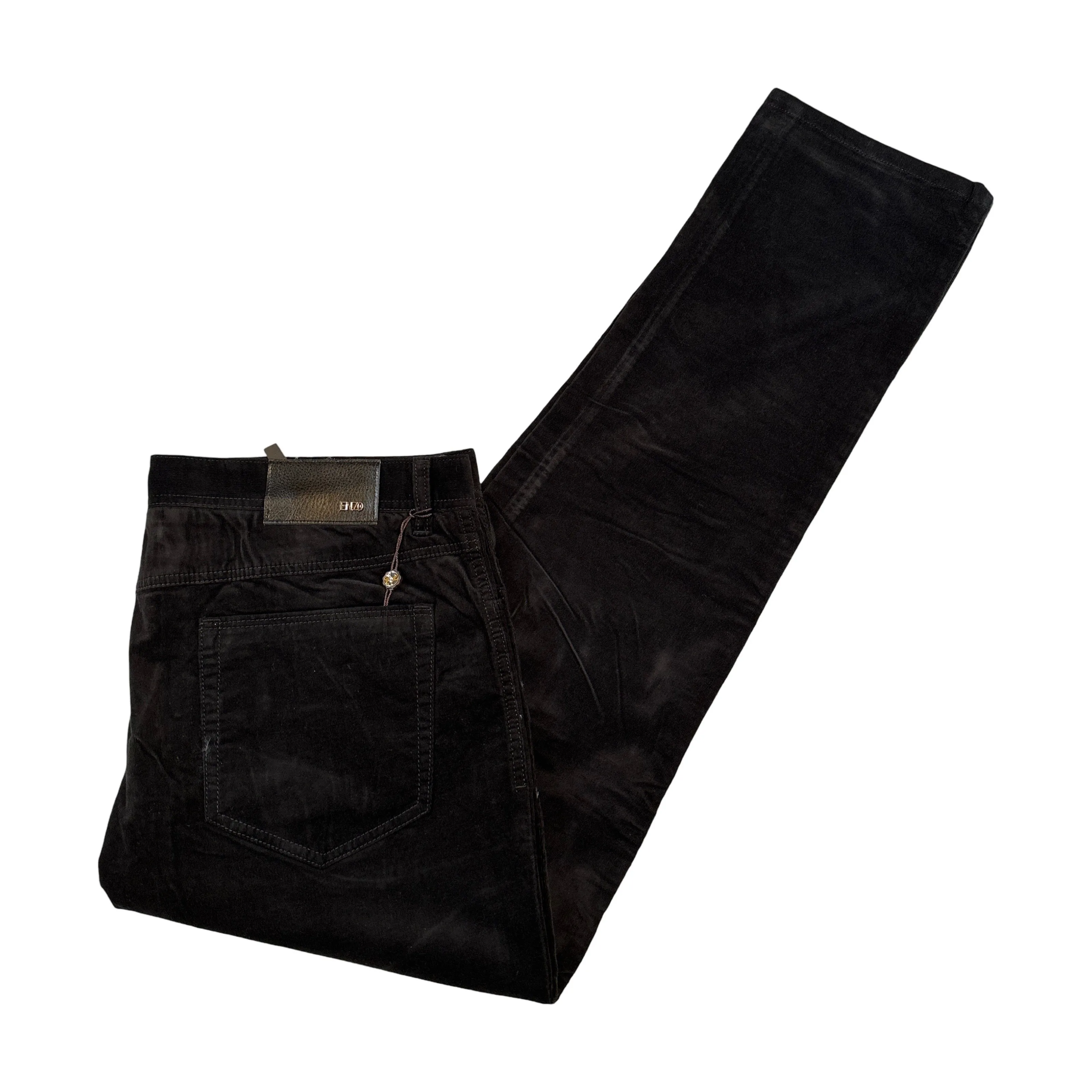 Enzo Alpha-388 Black Velour High End Pants