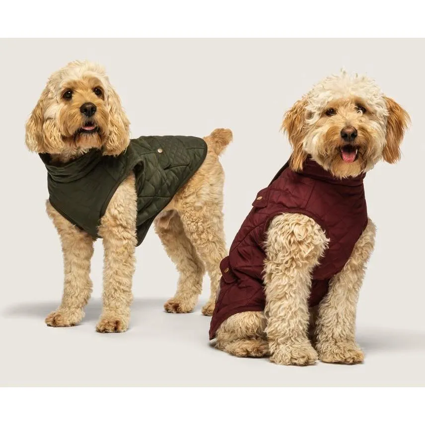 Fabdog | Quilted Barn Coat - Burgundy