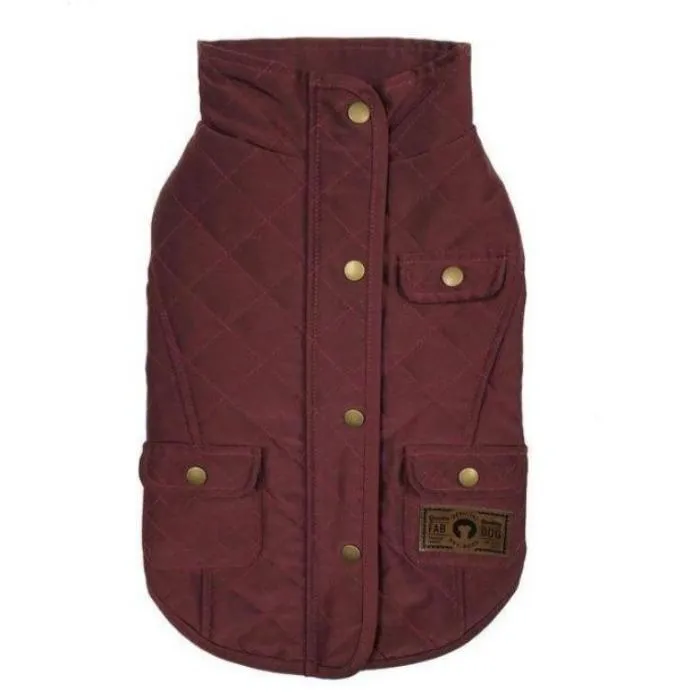 Fabdog | Quilted Barn Coat - Burgundy