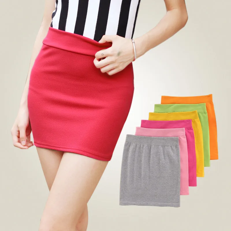 Fashion Women Ladies Sexy Summer Packs Hip Pencil Skirt  Elastic - Women's Bottom