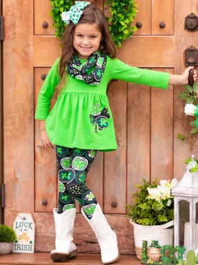 Feelin' Lucky Tunic, Scarf And Legging Set