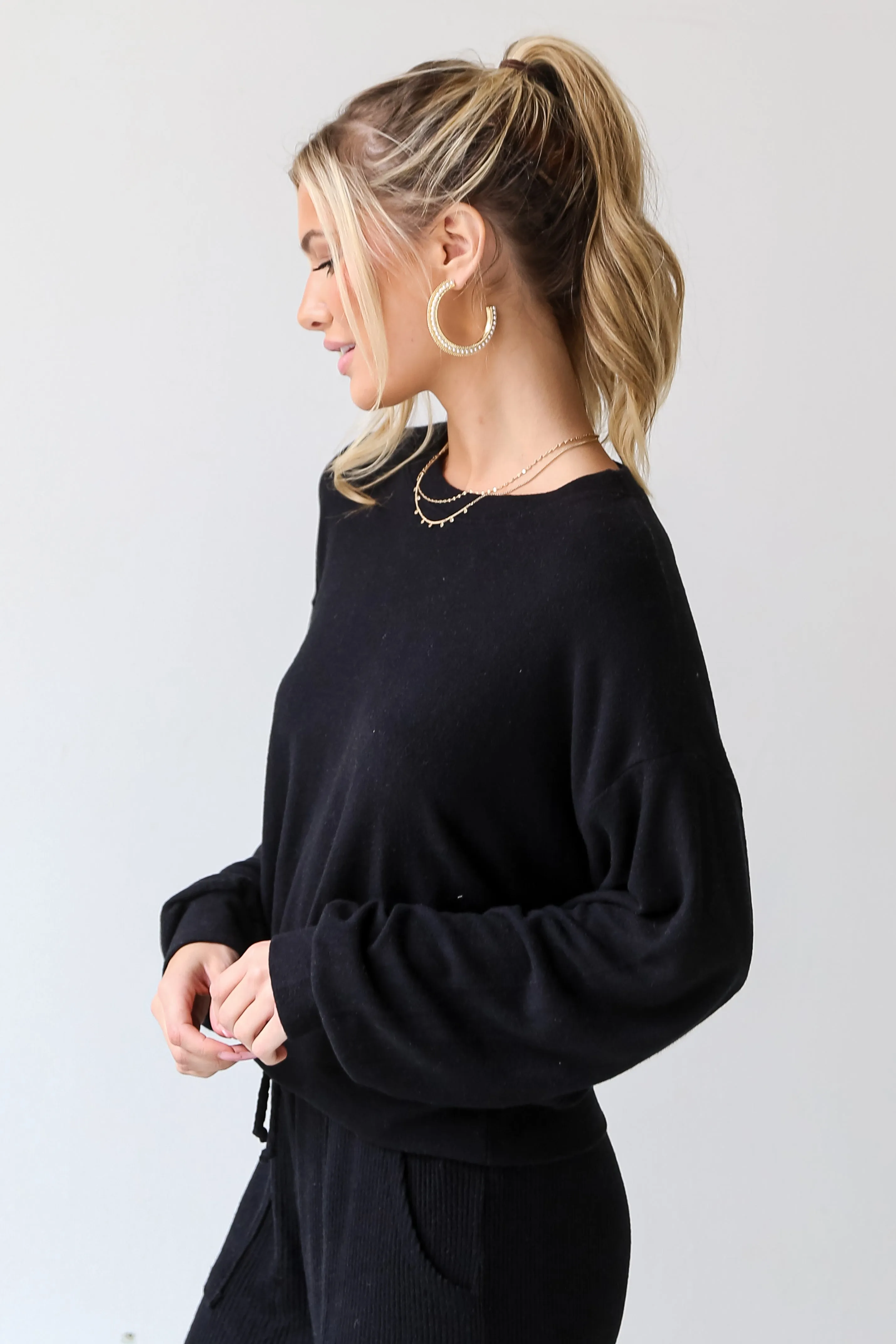 FINAL SALE - Homebody Brushed Knit Top - DOORBUSTER