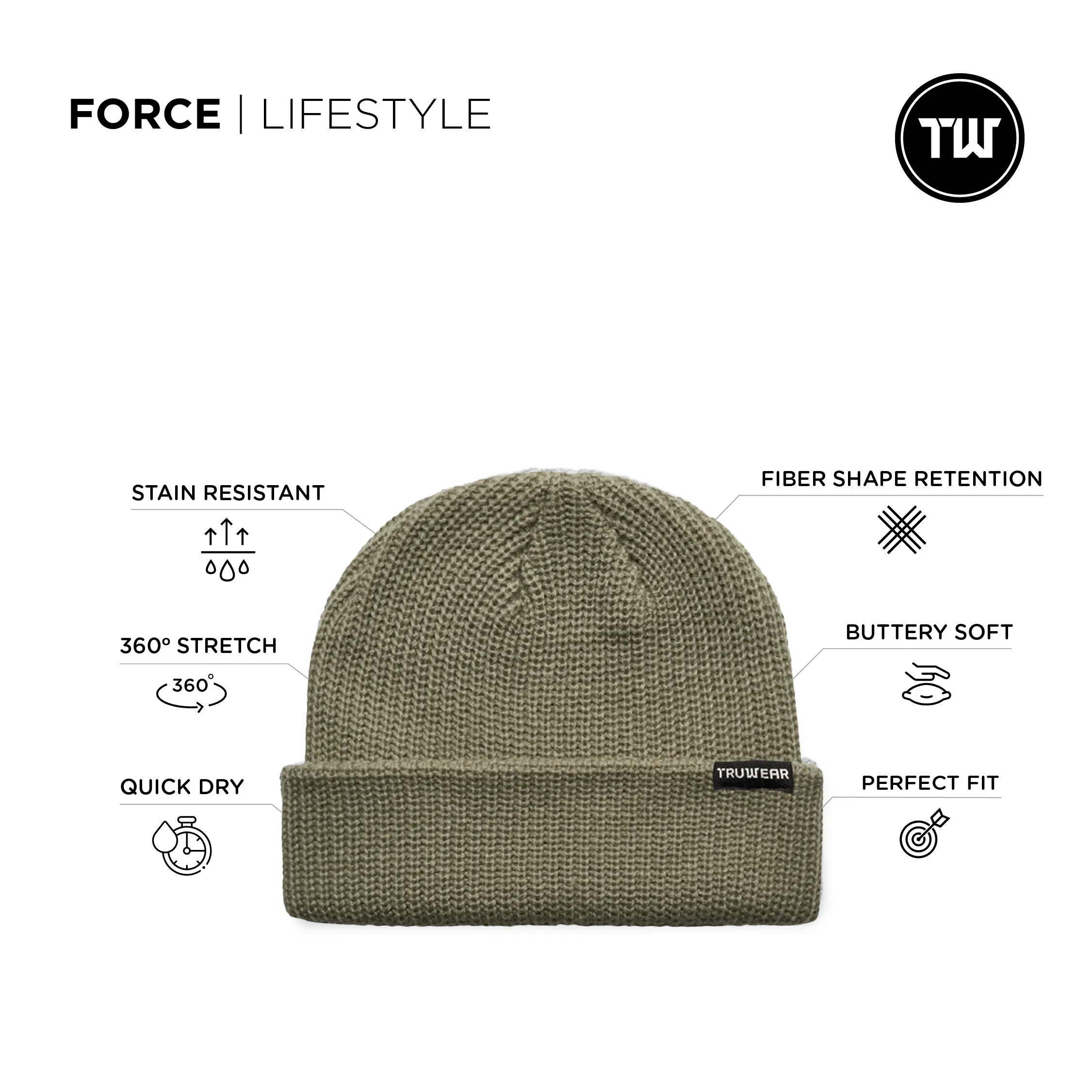 Force Lifestyle Military Green Beanie