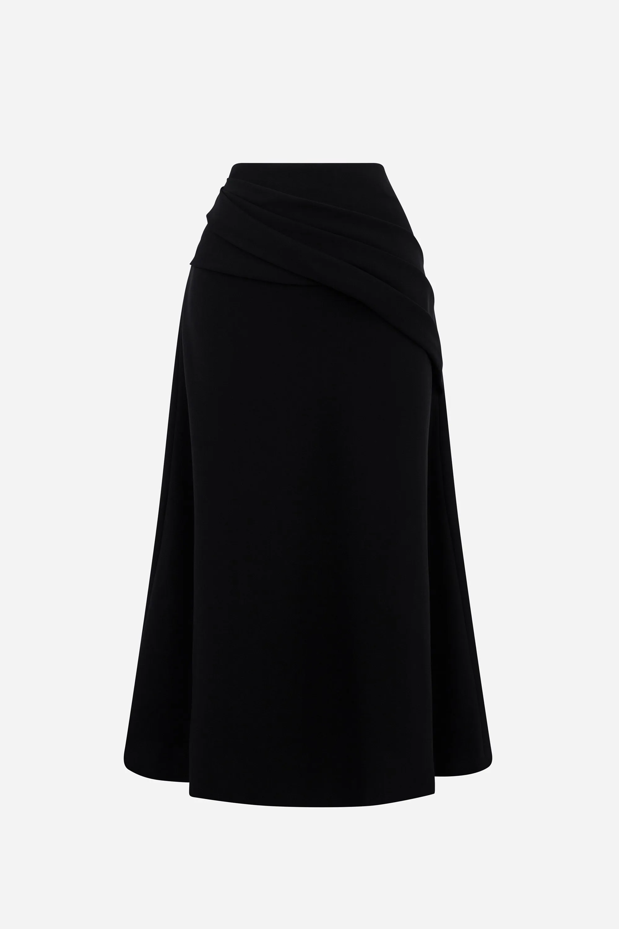 Frankie A-line Pleated Twill Ankle Length Skirt