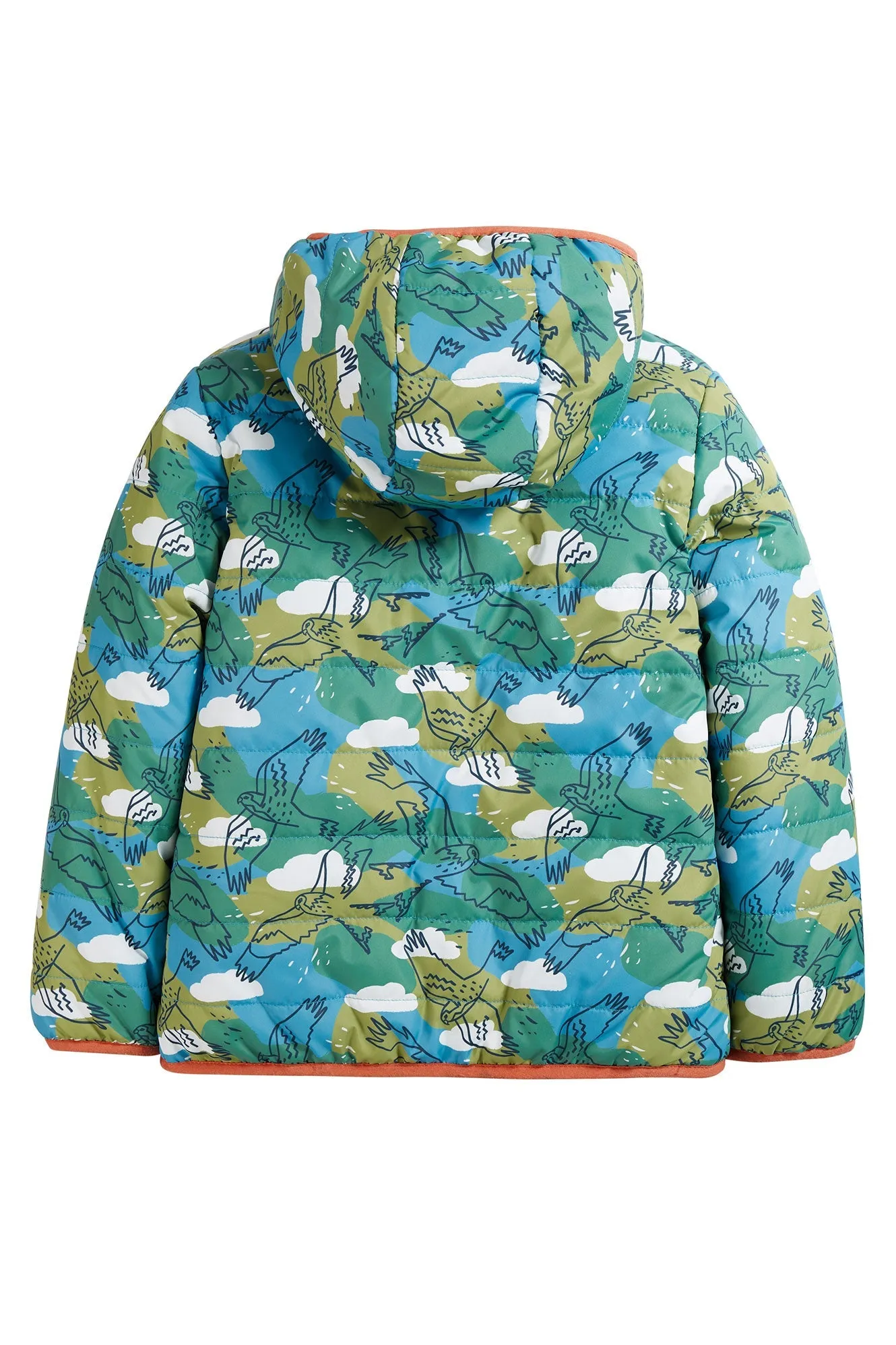 Frugi Reversible Toasty Trail Jacket in Birds of Prey/Indigo