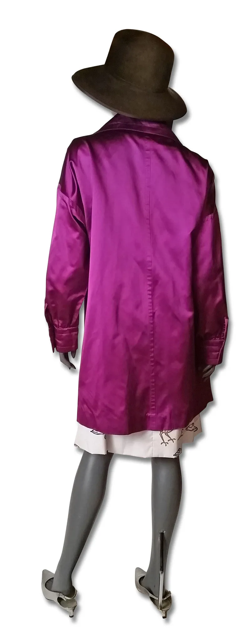 Fuchsia Satin Gibson Palermo Coat