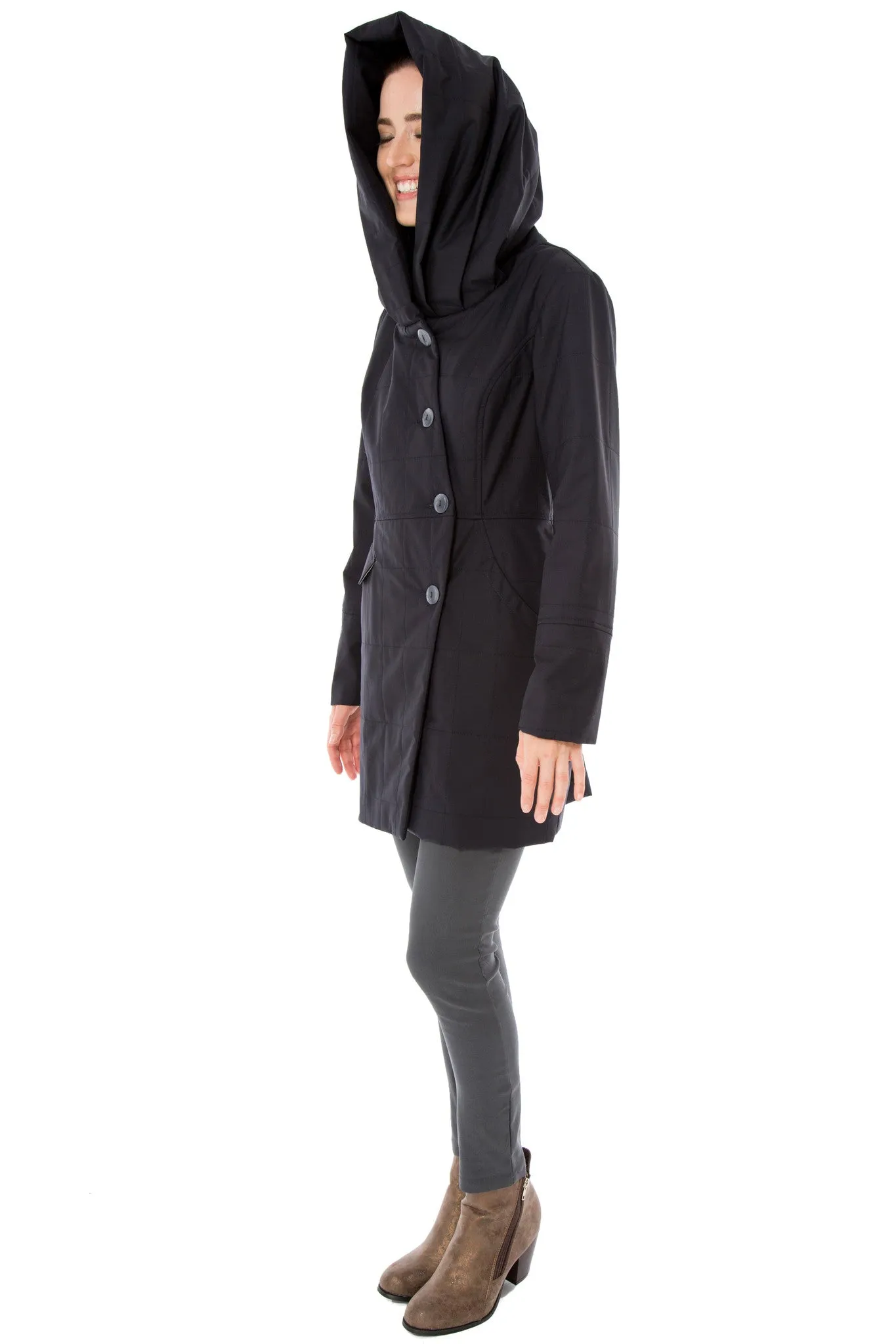 Funnel/Hood Water Repellent Quilted Coat