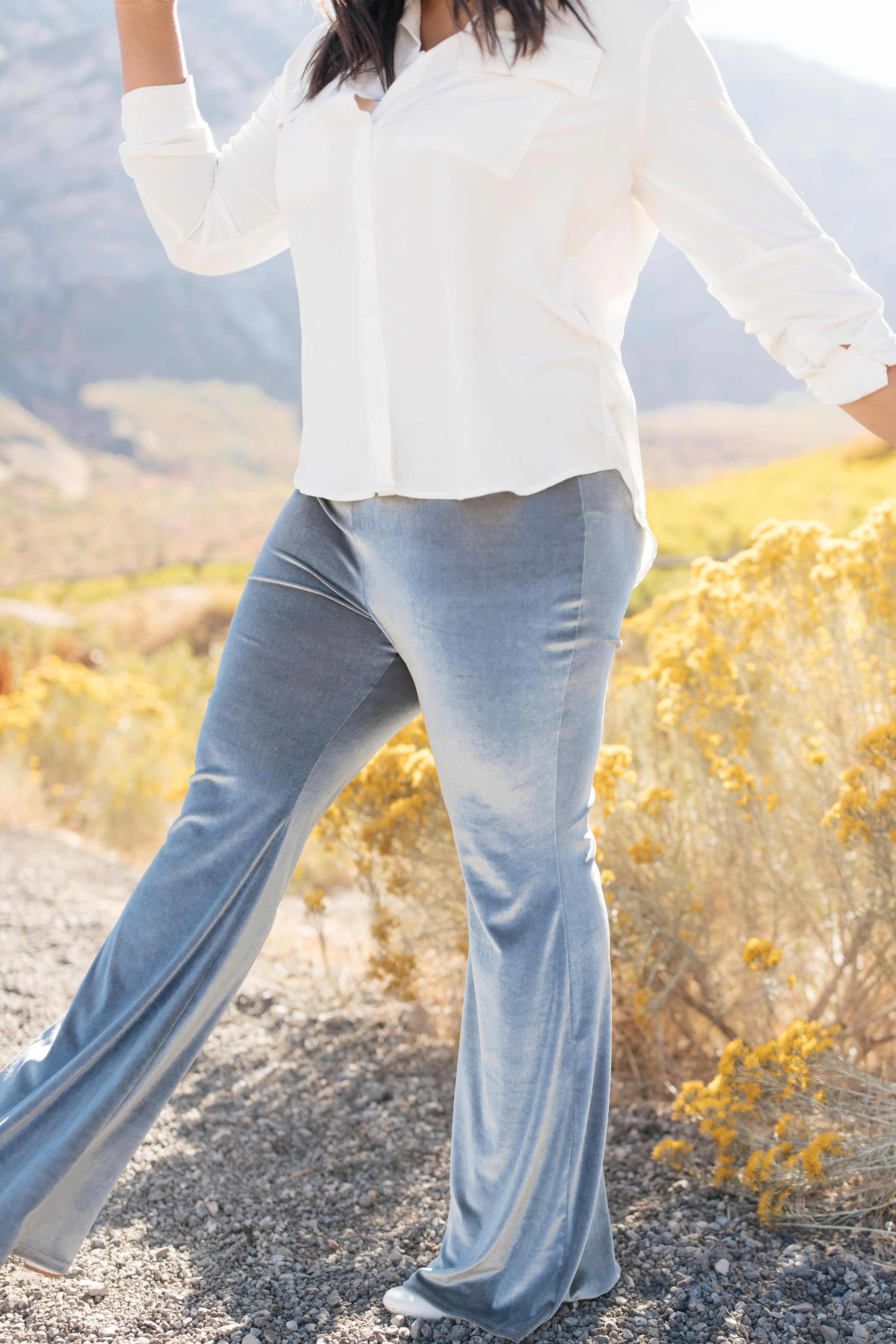 Get Your Groove On Velvet Bell Bottoms