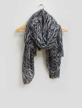 Grey Zebra Scarf