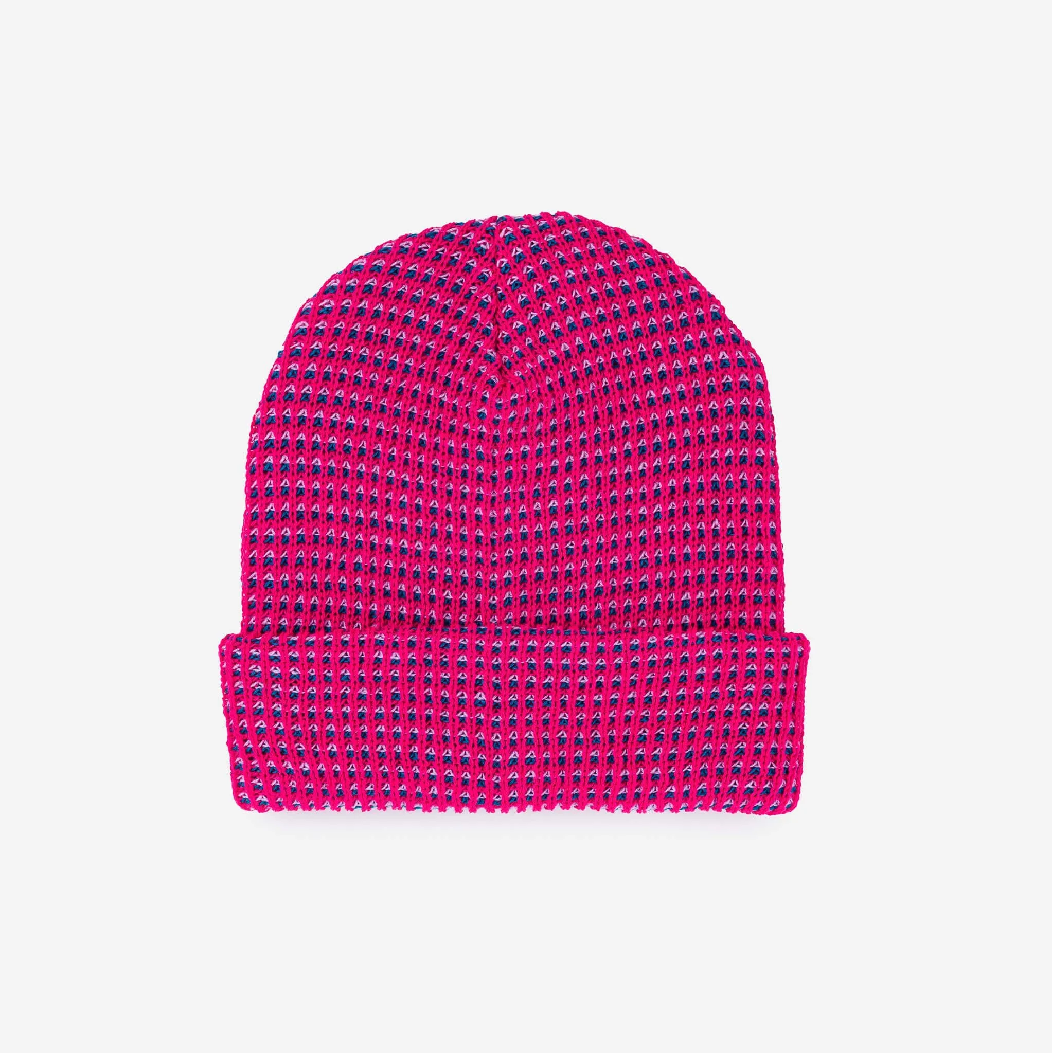 Grid Knit Beanie - Cobalt