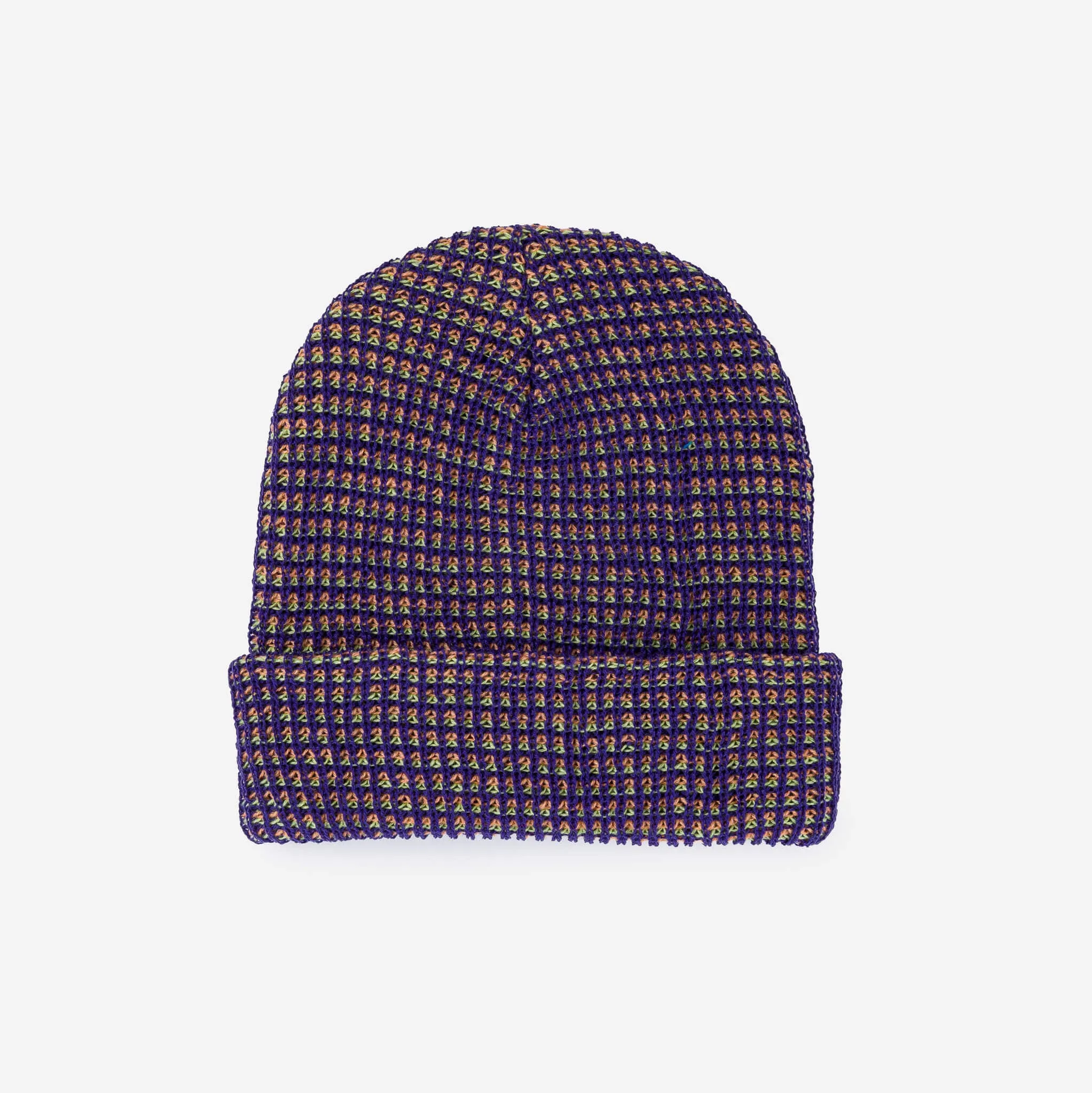 Grid Knit Beanie - Cobalt