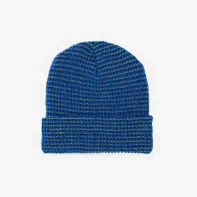 Grid Knit Beanie - Cobalt