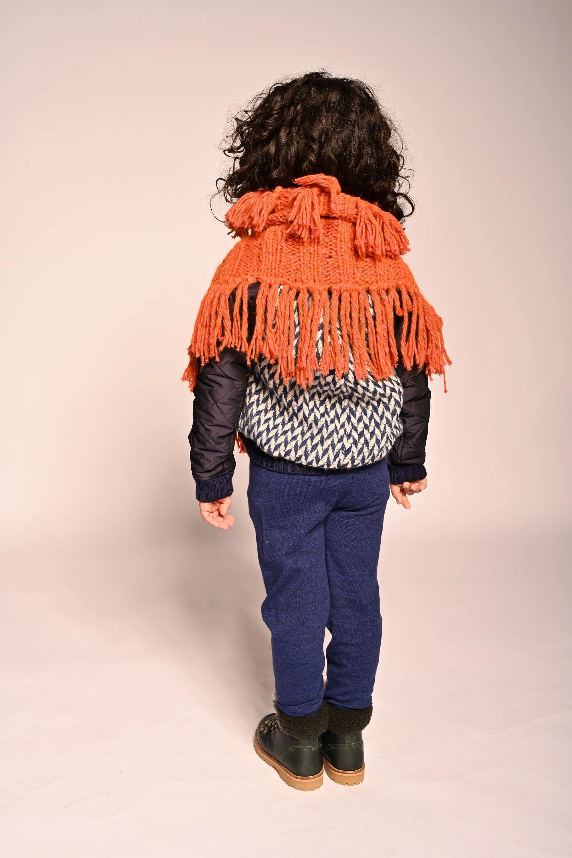 HAND KNIT FRINGE SHRUG