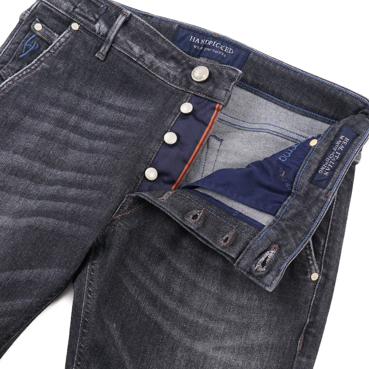 Handpicked 'Parma' Tapered-Fit Denim Jeans