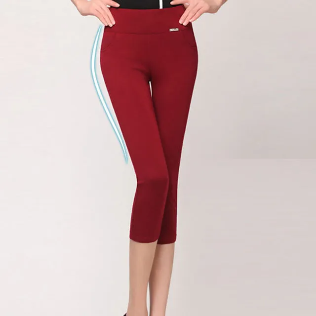 HEE GRAND 2017 New High Stretch Women Pants Cotton Ladies Pencil Pants High Waist Trousers Pantalon Femme Plus Size 4XL WKP268