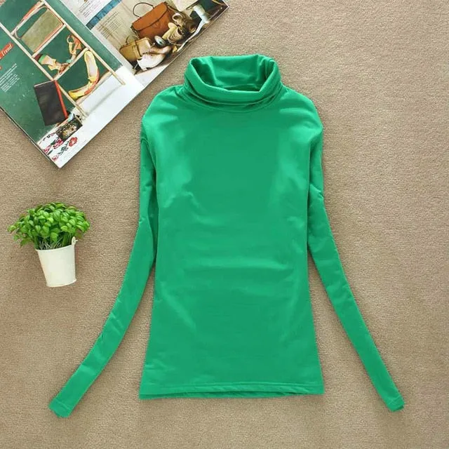 High Quality Autumn Winter Sweater Women Wool Turtleneck Pullovers