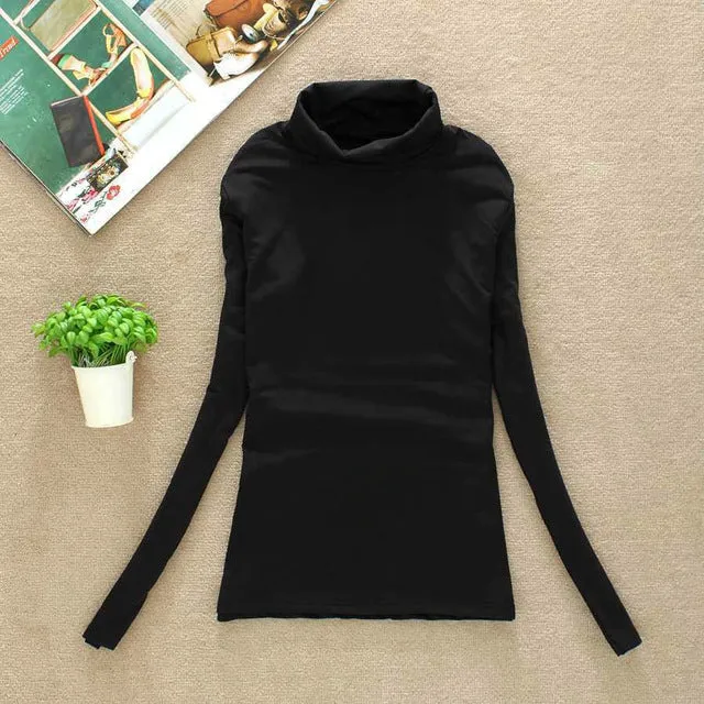 High Quality Autumn Winter Sweater Women Wool Turtleneck Pullovers