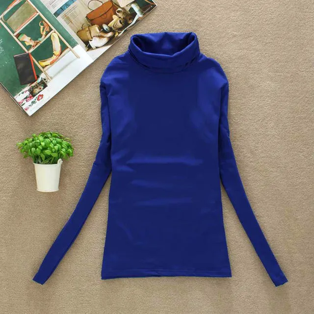 High Quality Autumn Winter Sweater Women Wool Turtleneck Pullovers