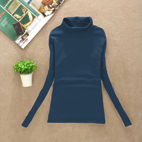 High Quality Autumn Winter Sweater Women Wool Turtleneck Pullovers