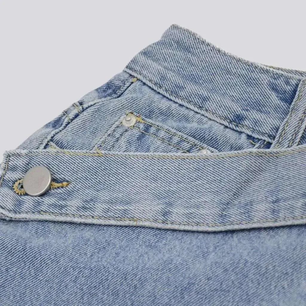 High-waist straight jeans
 for ladies