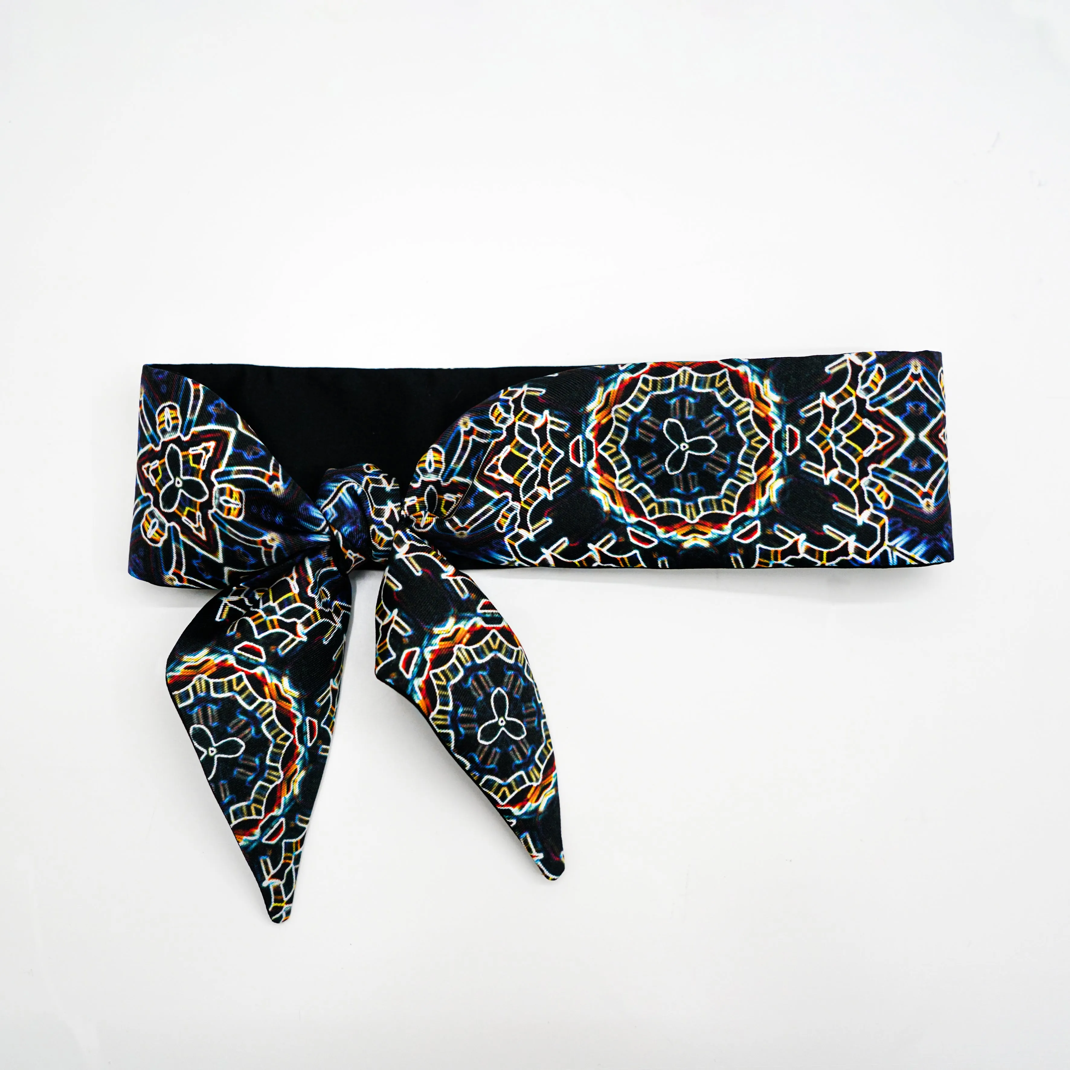 IM the 2-IN-1 Silk Twilly Scarf ( Neoned Mandala ) Made in Hong Kong - 香港製造