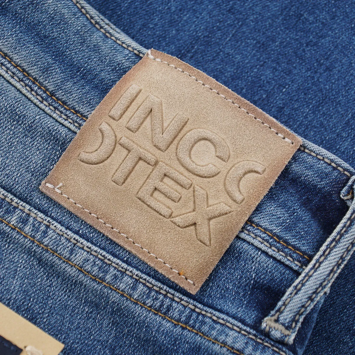 Incotex Slim-Fit Medium Blue Denim Jeans