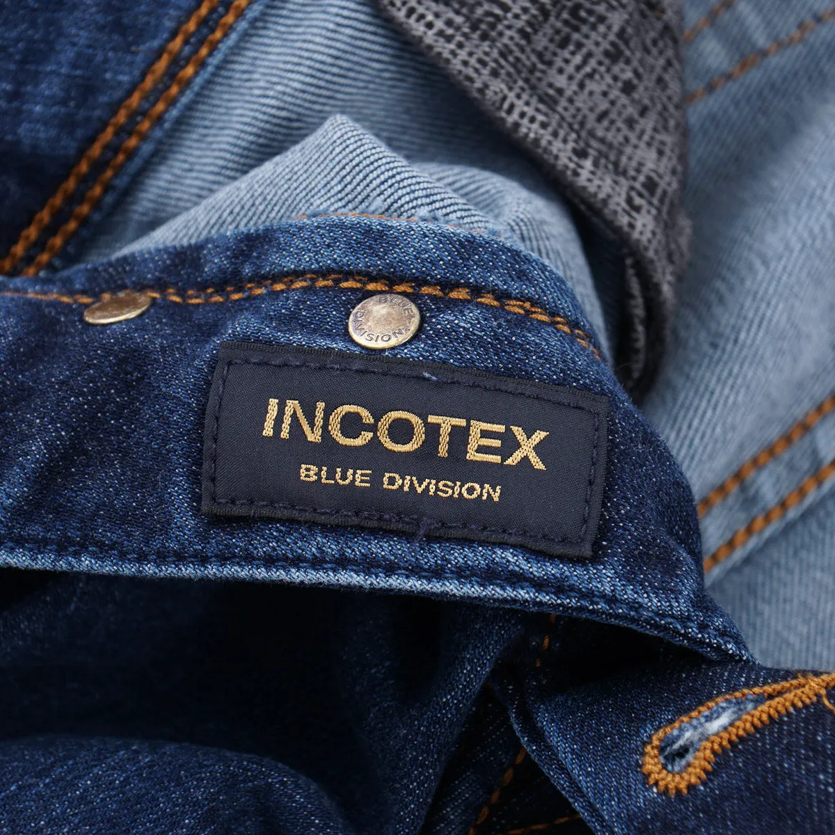 Incotex Slim-Fit Rinsed Blue Denim Jeans