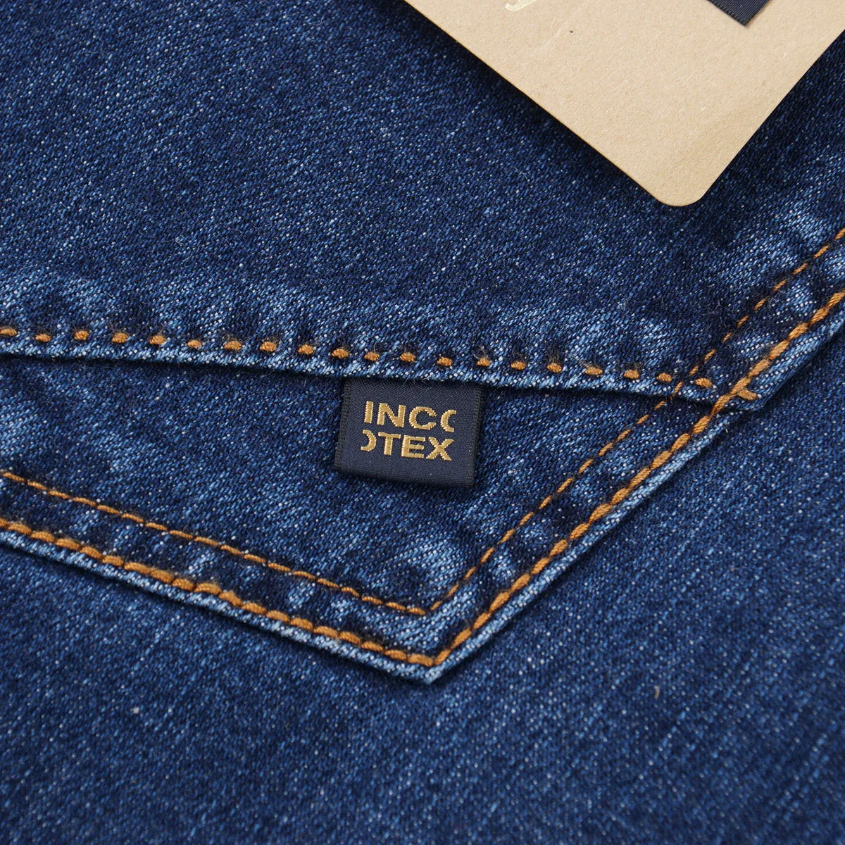 Incotex Slim-Fit Rinsed Blue Denim Jeans