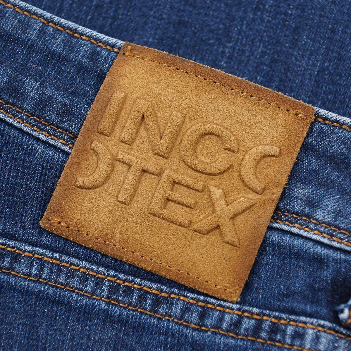 Incotex Slim-Fit Rinsed Blue Denim Jeans