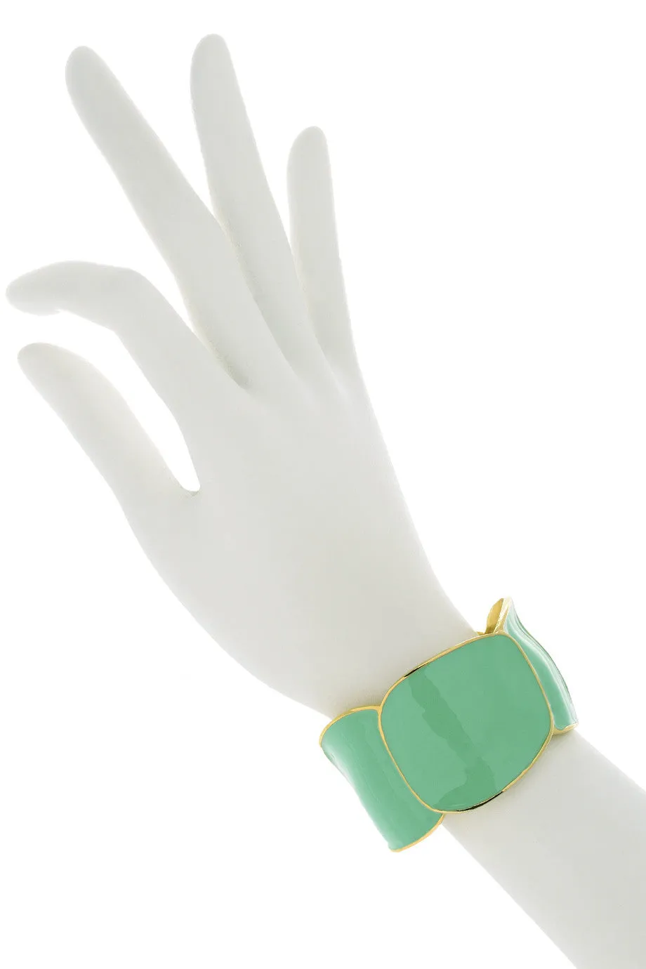 KENNETH JAY LANE QUINN Mint Enamel Cuff