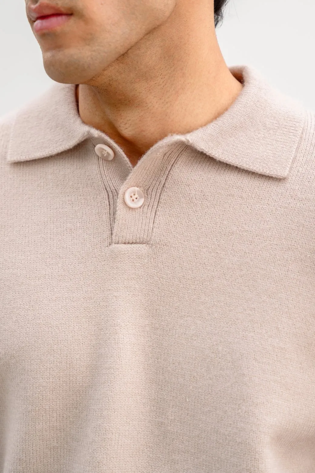 KNIT POLO SWEATER